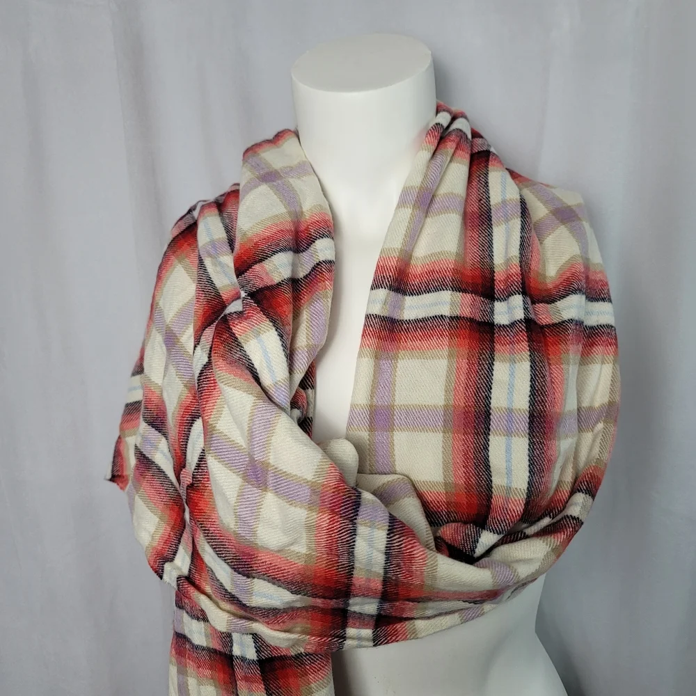 GAP Plaid Cozy Scarf Modal 76×25